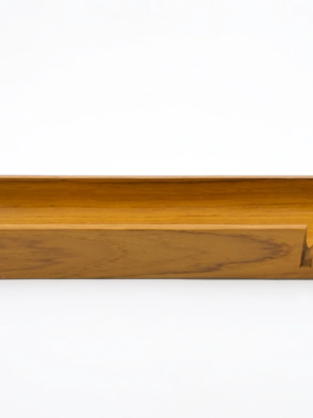 Vintage Teak Wood French Baguette Bread Slicer Cutting Board Tray